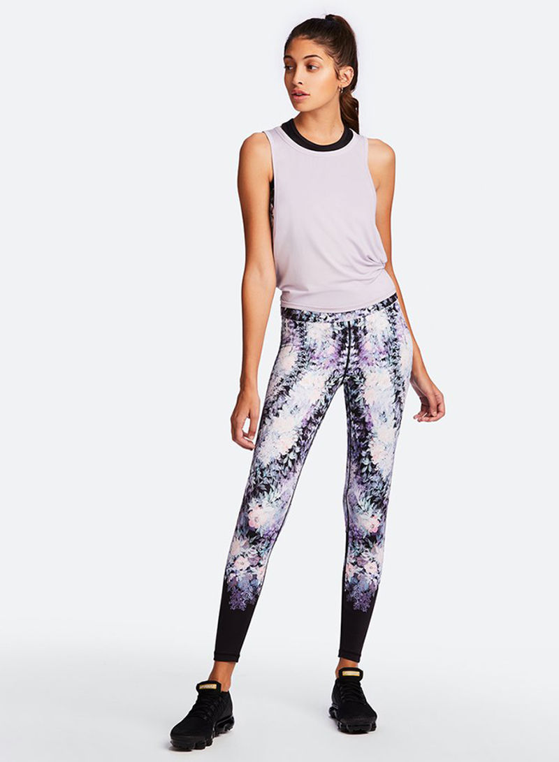 Floral Pattern Printed Captain Ankle Tight Future Floral