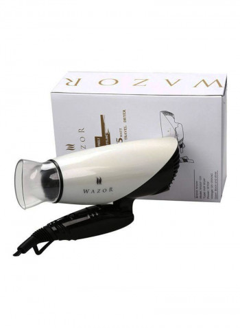 Folding Hair Dryer Black/White