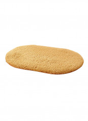 Oval Shaped Thick Comfy Floor Rug Yellow 100x200centimeter