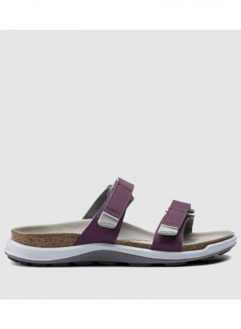 Comfortable Hook-And-Loop Flat Sandal Purple