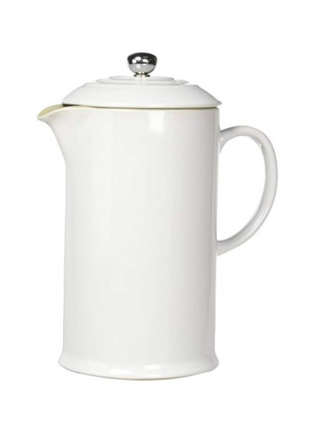 Stoneware French Press Coffee Maker PG8200-1016 White