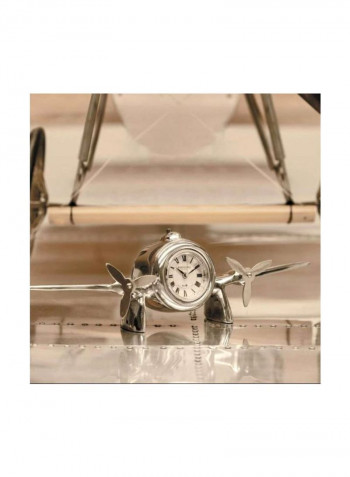 Art Deco Flight Clock Gold 14inch