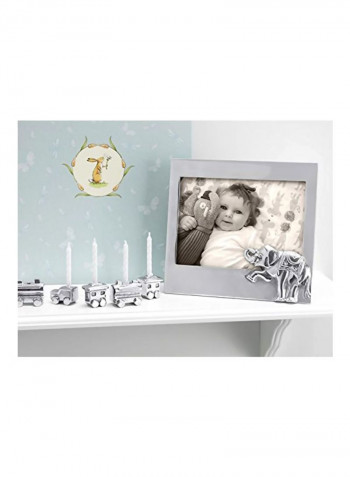 Elephant Decorative Photo Frame Silver 5x7inch