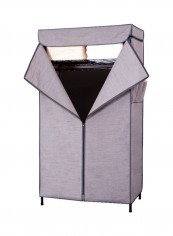 3-Tier Carbon Steel Clothing Rack Grey 90x45x175centimeter