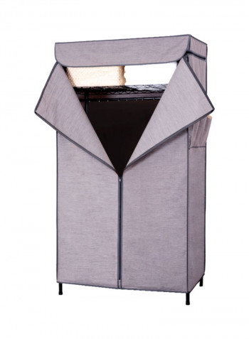 3-Tier Carbon Steel Clothing Rack Grey 90x45x175centimeter