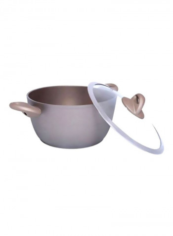 Forged Aluminum Casserole Beige/Clear 28cm