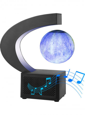 Magnetic Levitating Moon Lamp With Bluetooth Speaker Blue