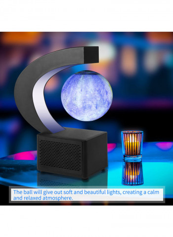 Magnetic Levitating Moon Lamp With Bluetooth Speaker Blue