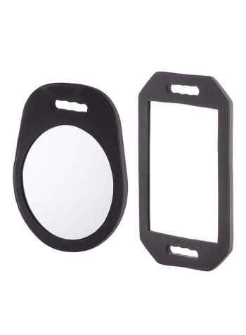 Handheld Sponge Mirror Set Black