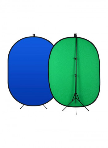 2-In-1 Studio Collapsible Background Panel With Stand Blue/Green/Black