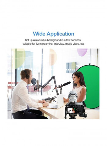 2-In-1 Studio Collapsible Background Panel With Stand Blue/Green/Black