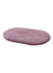 Oval Shaped Thick Comfy Floor Rug Purple 100x200centimeter