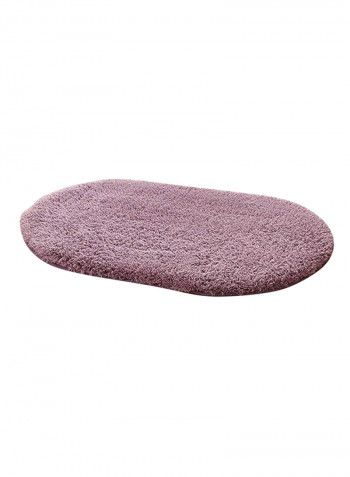 Oval Shaped Thick Comfy Floor Rug Purple 100x200centimeter