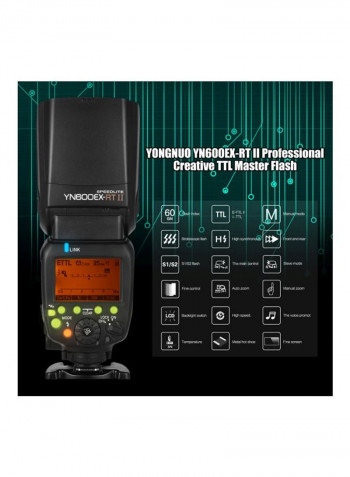 Wireless Speedlite Flash Light 6.2x7.8x20.5centimeter Black