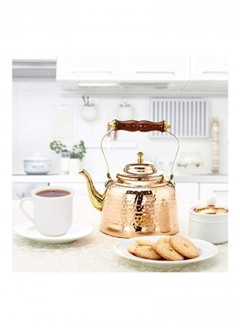 Copper Tea Kettle Copper/Gold/Brown 8.5x4.5x8.8inch