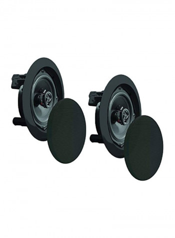 2-Piece Ceiling Wall Mount Speakers B00E94H3QC Black