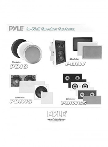 2-Piece Ceiling Wall Mount Speakers B00E94H3QC Black