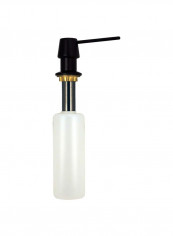 Soap And Lotion Dispenser With Plastic Bottle White/Black/Silver 3x3x10inch