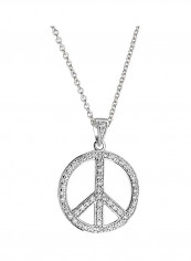 925 Sterling Silver Cubic Zirconia Studded Pendant Necklace