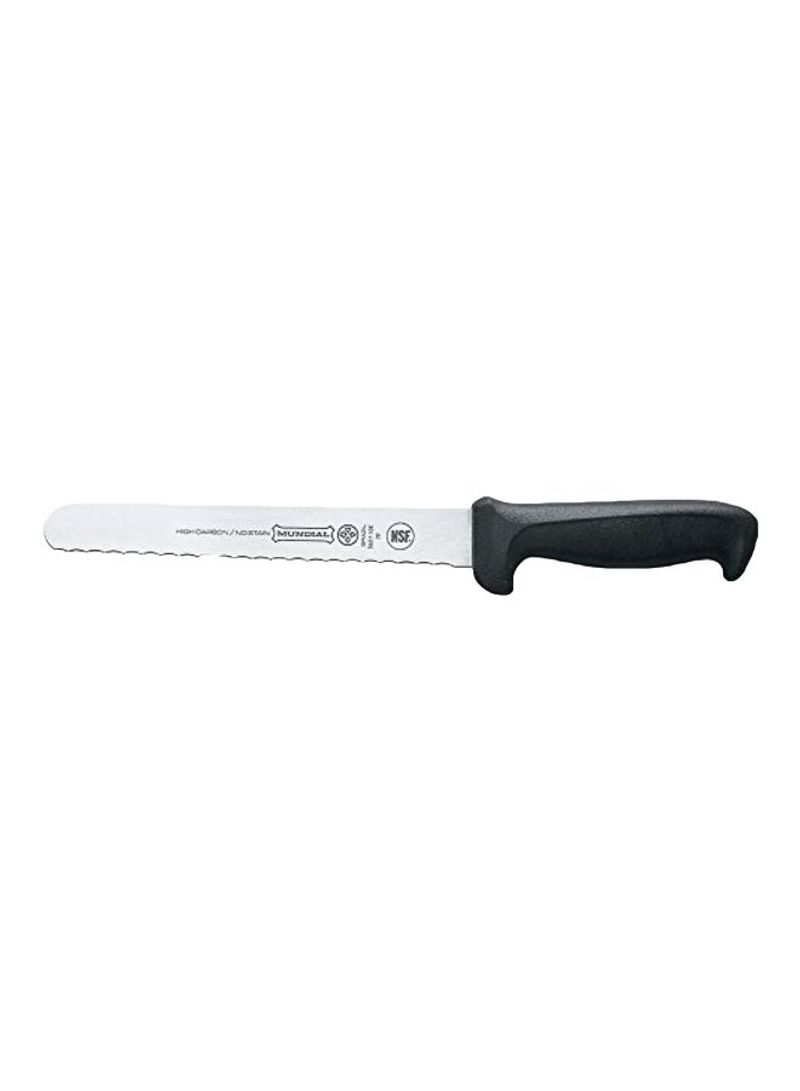 Utility Serrated Edge Slicer Knife Silver/Black 8inch