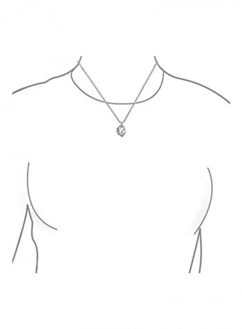Sterling Silver Drop Pearl Caged Pendant Necklace
