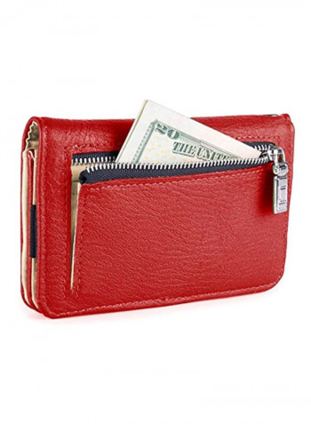 Protective Wallet Clutch Bag For HTC Desire Series Red