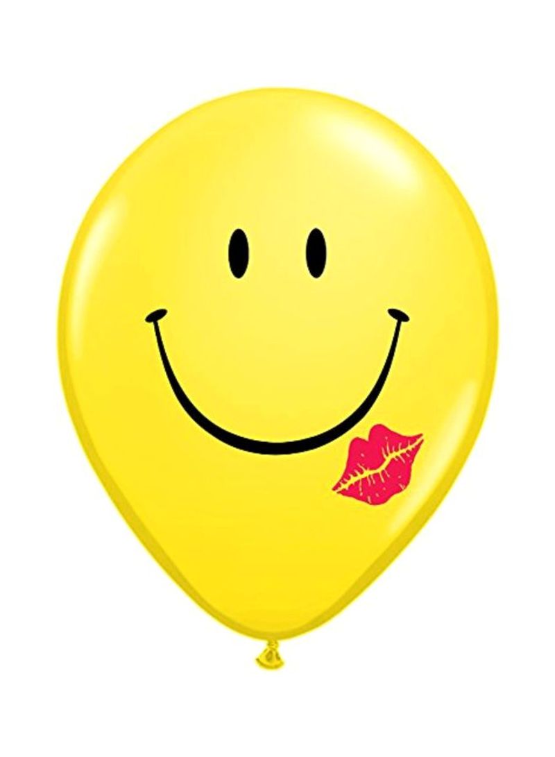 50-Piece Smile Printed Balloon 11inch