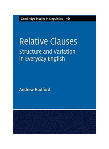 Relative Clauses Hardcover English by Andrew Radford