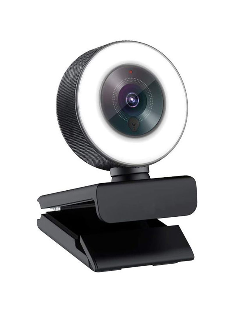 1080P Auto Focus HD Webcam With Built-in Microphone Black/White