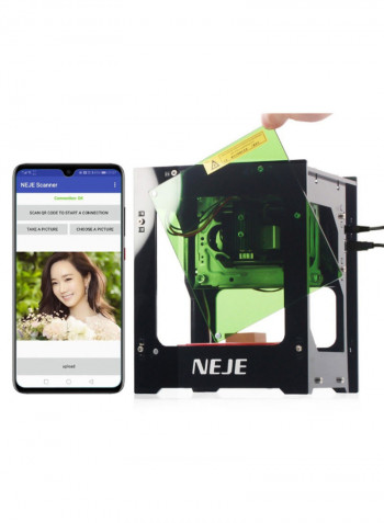 Smart AI Mini Engraving Machine Black 30centimeter