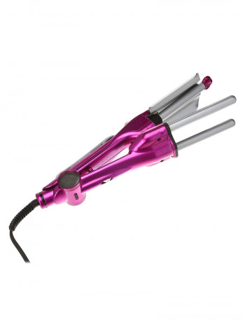 Dual Waver Hair Curler وردي\فضي\أسود