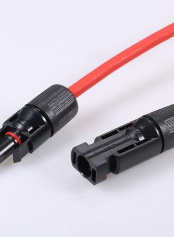 Female And Male Connector Solar Panel Adapter Kit Tool 1200inch Black/Red