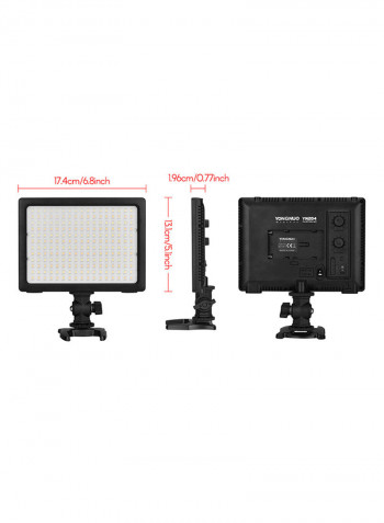 Professional Video Light Lamp Panel 17.4x13.1x1.96cm Black/White