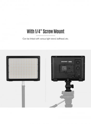 Professional Video Light Lamp Panel 17.4x13.1x1.96cm Black/White