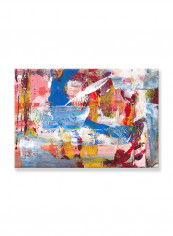 Abstract Painting Wall Art Canvas Blue 80x55centimeter