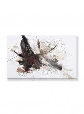 Abstract Painting Wall Art Canvas Grey 80x50centimeter