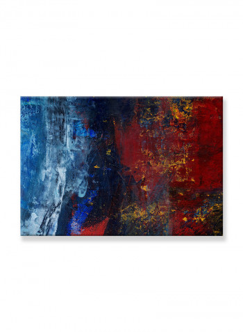 Abstract Painting Wall Art Canvas Red 80x55centimeter