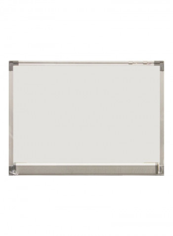 Magnetic Whiteboard With Aluminium Frame White