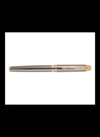 OdySSey Gun Metal Chiselled Fountain Pen Gold/Silver