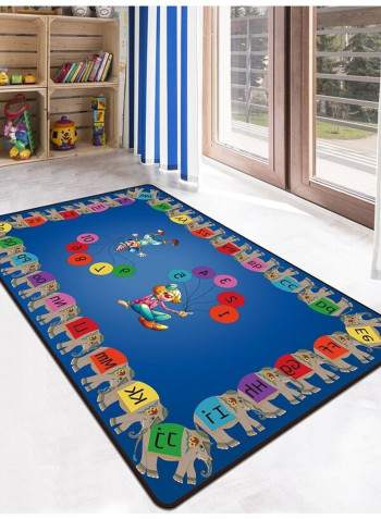 Letter Learning Washable Cute Home Linen Mat Multicolour 140x200cm