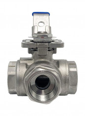 Stainless Steel Valve Silver 1.5inch