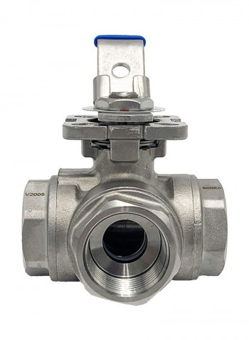 Stainless Steel Valve Silver 1.5inch