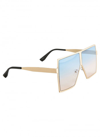 Women's MILANO in Rose Pink Blue Lens Wazna Square Sunglasses