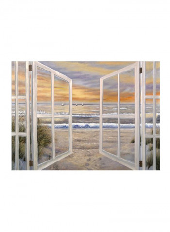 Elongated Window Canvas Wall Art Multicolour 24 x 32inch