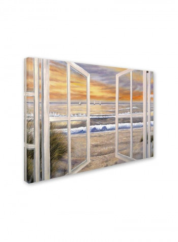 Elongated Window Canvas Wall Art Multicolour 24 x 32inch