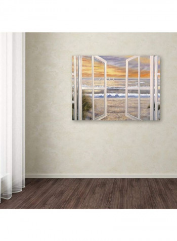 Elongated Window Canvas Wall Art Multicolour 24 x 32inch