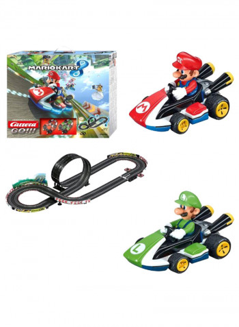 2-Piece Mariokart Slot Car With Race Track Set