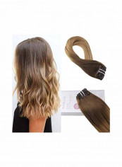 Remy Straight Human Hair Extension Dark Brown 24inch