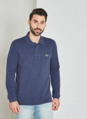 Classic Fit Long Sleeve Polo Navy