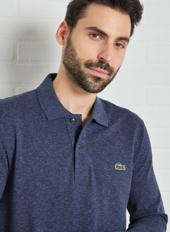 Classic Fit Long Sleeve Polo Navy